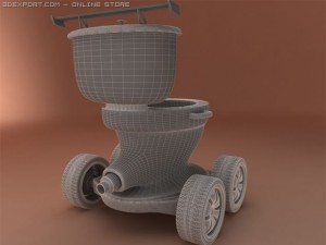 concept toilet car 3D 模型