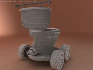 concept toilet car 3D Model
