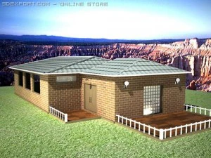 casa de monta&ntilde;a Modelo 3D