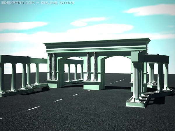 a gate 3D Model .c4d .max .obj .3ds .fbx .stl .blend