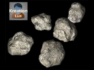 game ready next gen asteroid rocks Model 3D