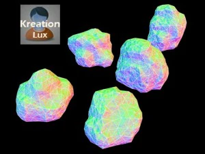 game ready next gen asteroid rocks 3D Model