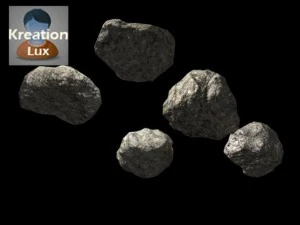 game ready next gen asteroid rocks 3D Model