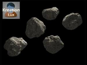 game ready next gen asteroid rocks 3D Model