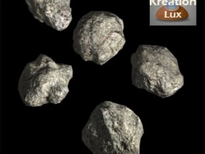 game ready next gen asteroid rocks 3D Model