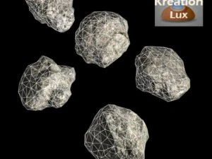 game ready next gen asteroid rocks 3D Model