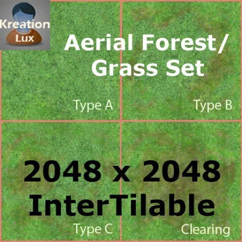set of 4 intertileable aerial forests Tekstur CG .c4d .max .obj .3ds .fbx .stl .blend 