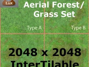 set of 4 intertileable aerial forests Tekstur CG