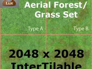 set of 4 intertileable aerial forests CG Textures