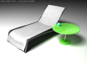chaise longue 3D 模型
