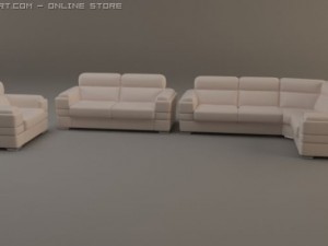sofa and armchair 3D Model