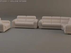 sofa and armchair 3D Model
