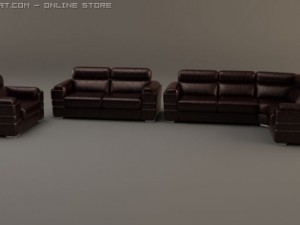 sofa and armchair 3D Model
