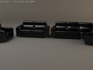 sofa and armchair 3D Model