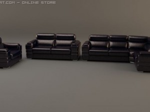 sofa and armchair 3D Model