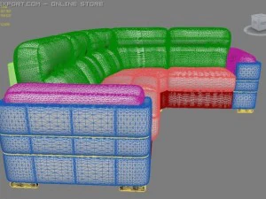 sofa and armchair 3D Model