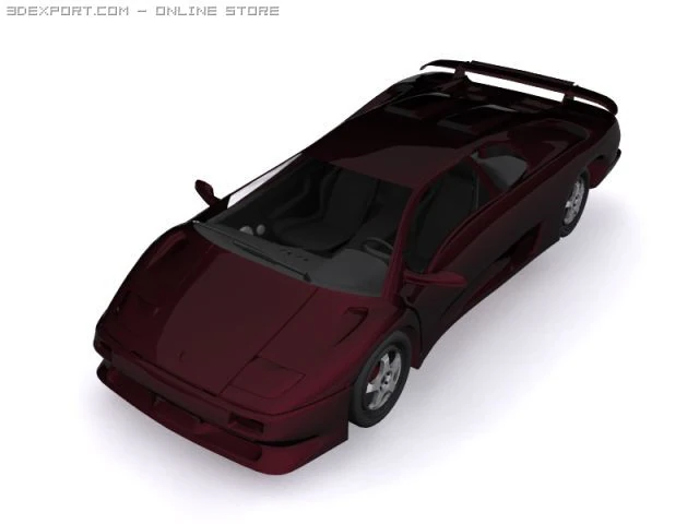 lamborgini diablo 3D Model .c4d .max .obj .3ds .fbx .stl .blend 
