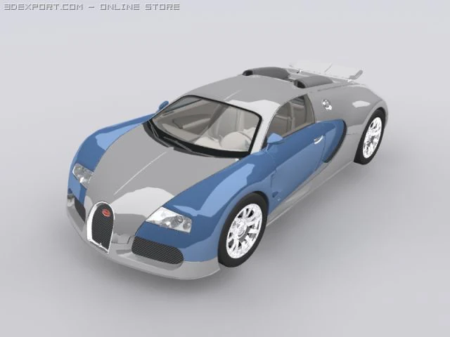 bugatti veyron 3D Model .c4d .max .obj .3ds .fbx .stl .blend 