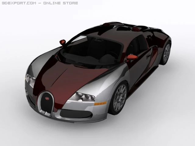 bugatti veyron 3D Model .c4d .max .obj .3ds .fbx .stl .blend