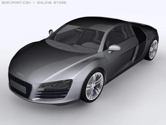audi r8 3D Model .c4d .max .obj .3ds .fbx .stl .blend 