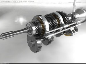 automobile manual transmission mechanism gearbox 3D Model