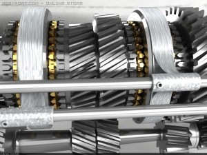 automobile manual transmission mechanism gearbox 3D Model