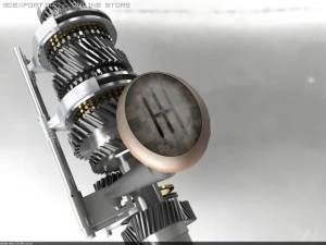 automobile manual transmission mechanism gearbox 3D Model