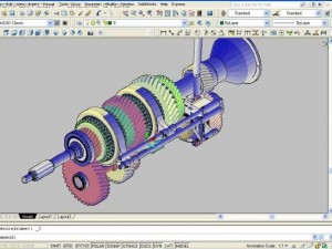 automobile manual transmission mechanism gearbox 3D Model