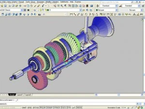 automobile manual transmission mechanism gearbox 3D Model