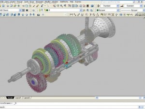 automobile manual transmission mechanism gearbox 3D Model
