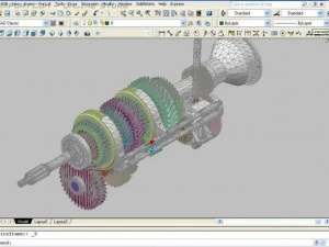 automobile manual transmission mechanism gearbox 3D Model
