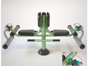 outdoor fitness equipment 01 Modèle 3D