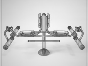 outdoor fitness equipment 01 3D Model
