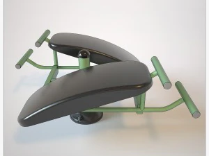 outdoor fitness equipment 01 3D Model