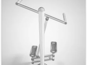 outdoor fitness equipment 01 3D Model