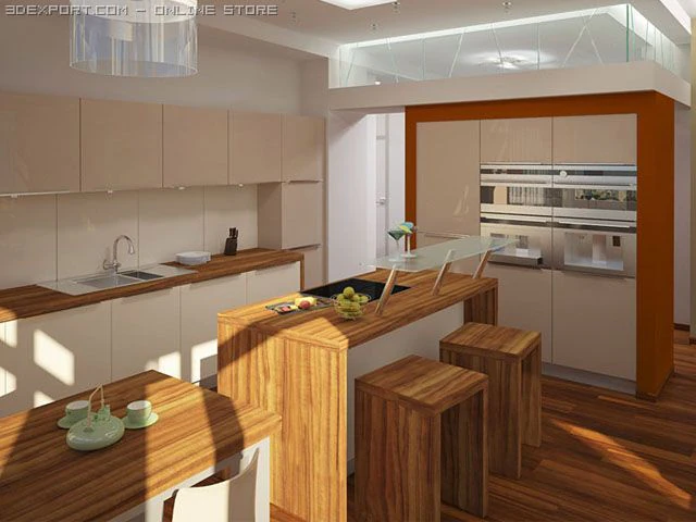 kitch 3D Model .c4d .max .obj .3ds .fbx .stl .blend 