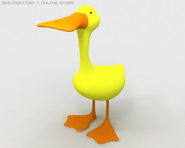 cartoon duck Model 3D .c4d .max .obj .3ds .fbx .stl .blend