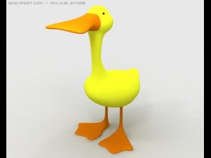 cartoon duck 3Dモデル