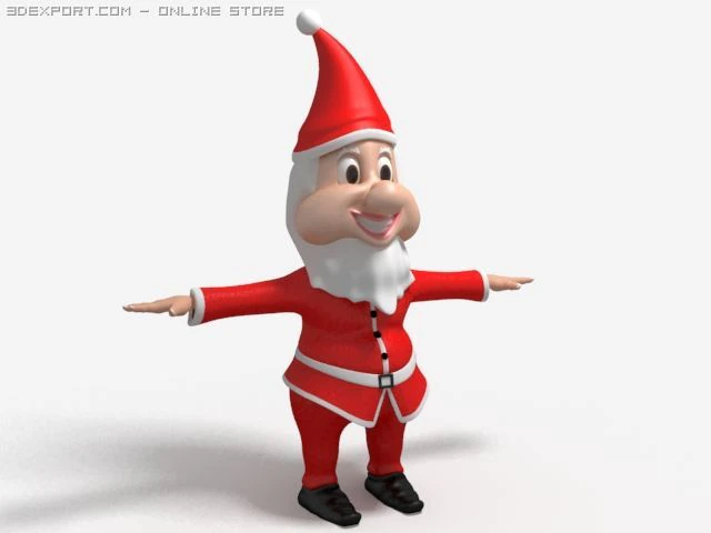 santa dwarf 3D Model .c4d .max .obj .3ds .fbx .stl .blend 