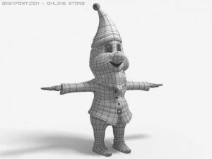 santa dwarf 3D Model