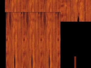 wooden table with a glass centre 3Dモデル