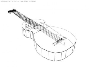 acoustic guitar Modèle 3D