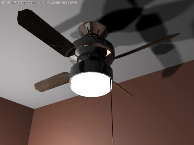 ceiling fan 3D Model .c4d .max .obj .3ds .fbx .stl .blend 
