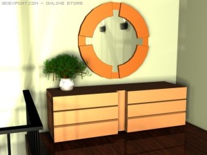 stylish bedroom Modello 3D