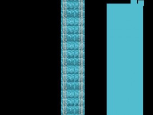beach deck chair in blue 3D 模型