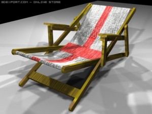 beach deck chair england Modelo 3D
