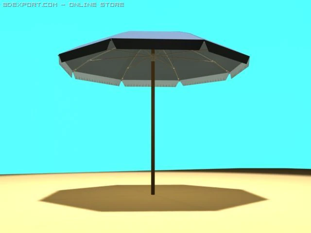 beach umbrella 3D Model .c4d .max .obj .3ds .fbx .stl .blend 