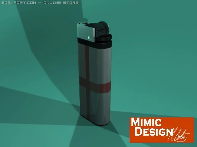 lighter with the english flag 3D Model .c4d .max .obj .3ds .fbx .stl .blend