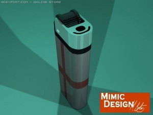 lighter with the english flag 3D Model