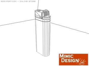 lighter with american flag design 3D Model